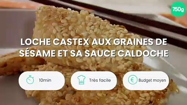 Loche castex aux graines de sésame et sa sauce caldoche