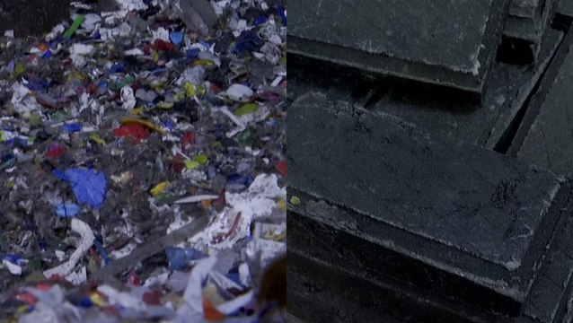 Turning plastic waste into building bricks