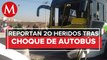 Autobús choca en la autopista México-Pachuca; hay más de 20 lesionados