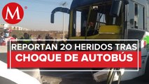 Autobús choca en la autopista México-Pachuca; hay más de 20 lesionados