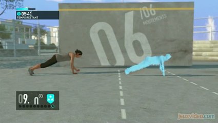 Nike + Kinect Training : Enchaînement planche-pompe et renforcement des muscles profonds