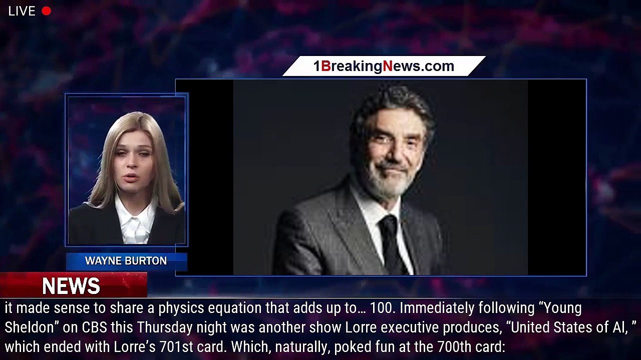 Chuck Lorre's 700th Vanity Card Pays Tribute to the 100th Episode of
