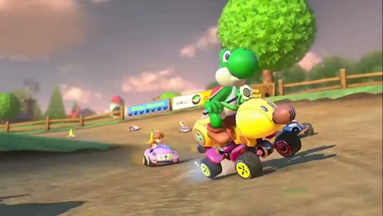 Mario Kart 8 : Deltaplane sur la Rainbow Road