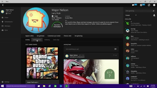 Xbox App sous Windows 10