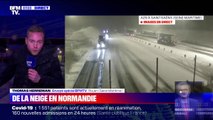 Neige et verglas: une seule voie praticable sur l'autoroute A29 en Seine-Maritime