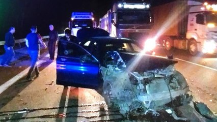 TEM’de korkunç kaza! Otomobil, minibüse çarptı: 7 yaralı