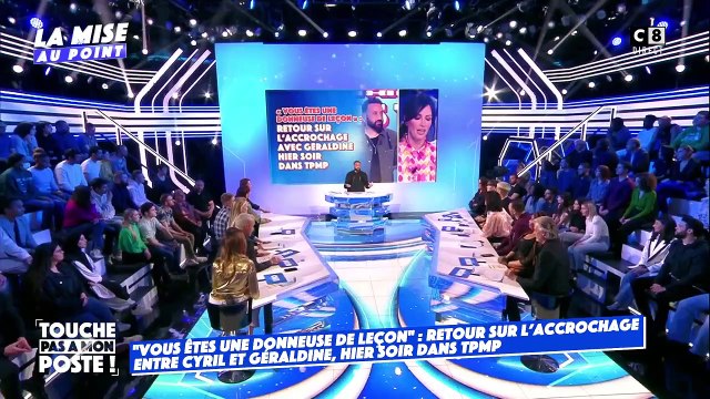 Cyril Hanouna et Géraldine Maillet s'expliquent après leur vif accrochage dans Touche pas à mon poste , sur C8.