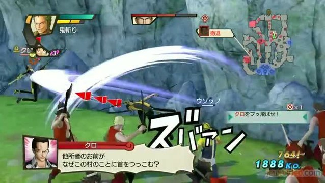One Piece : Pirate Warriors 3 - Zoro vs Crow