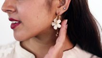 Jewellery Gold Plated Floral Earrings