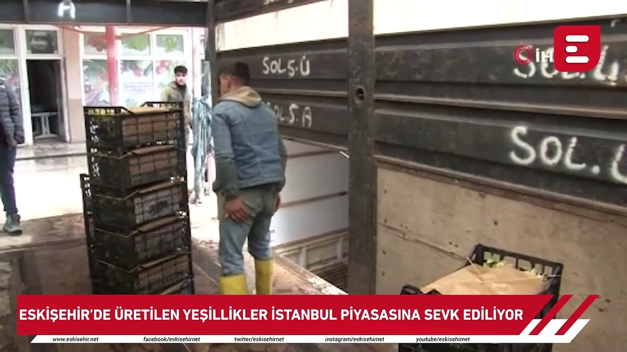Eskişehir'de üretilen yeşillikler İstanbul piyasasına sevk ediliyor