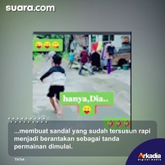 Anak Kecil Main Lempar Sandal, Seorang Ibu yang Angkat Jemuran Malah Ikutan Lari Terbirit-birit