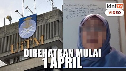 Download Video: Pensyarah tular hina pelajar B40 direhatkan mulai 1 April - UiTM