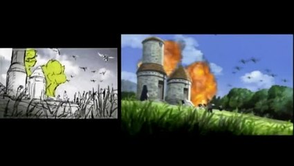 Suikoden 3 - Comparaison de l'intro et du storyboard