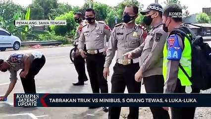Tabrakan Truk Vs Minibus di Pemalang, 5 Orang Tewas, 4 Luka-Luka