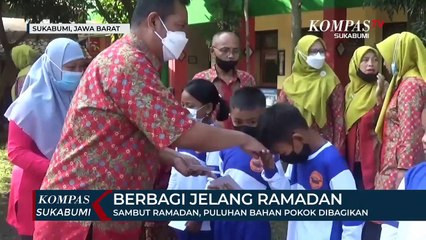 Sambut Ramadan, Puluhan Bahan Pokok Dibagikan