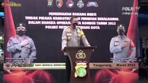 Polres Tangerang memusnahkan ribuan botol minuman keras (miras) dari berbagai merek