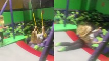 'Hesitation RUINS 10 y/o girl's backflip attempt off a swing '