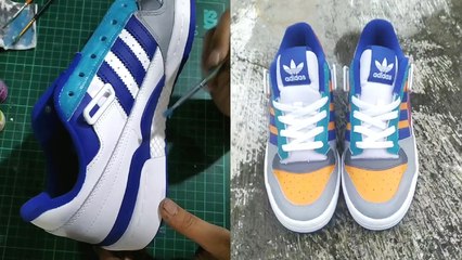 'Artist repaints Adidas shoes using acrylic colors *AWESOME OUTCOME!*'