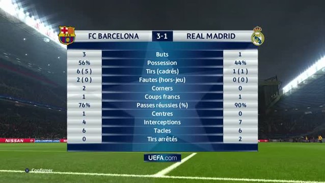 PES 2016 : FC Barcelone – Real Madrid : 2ème mi-temps