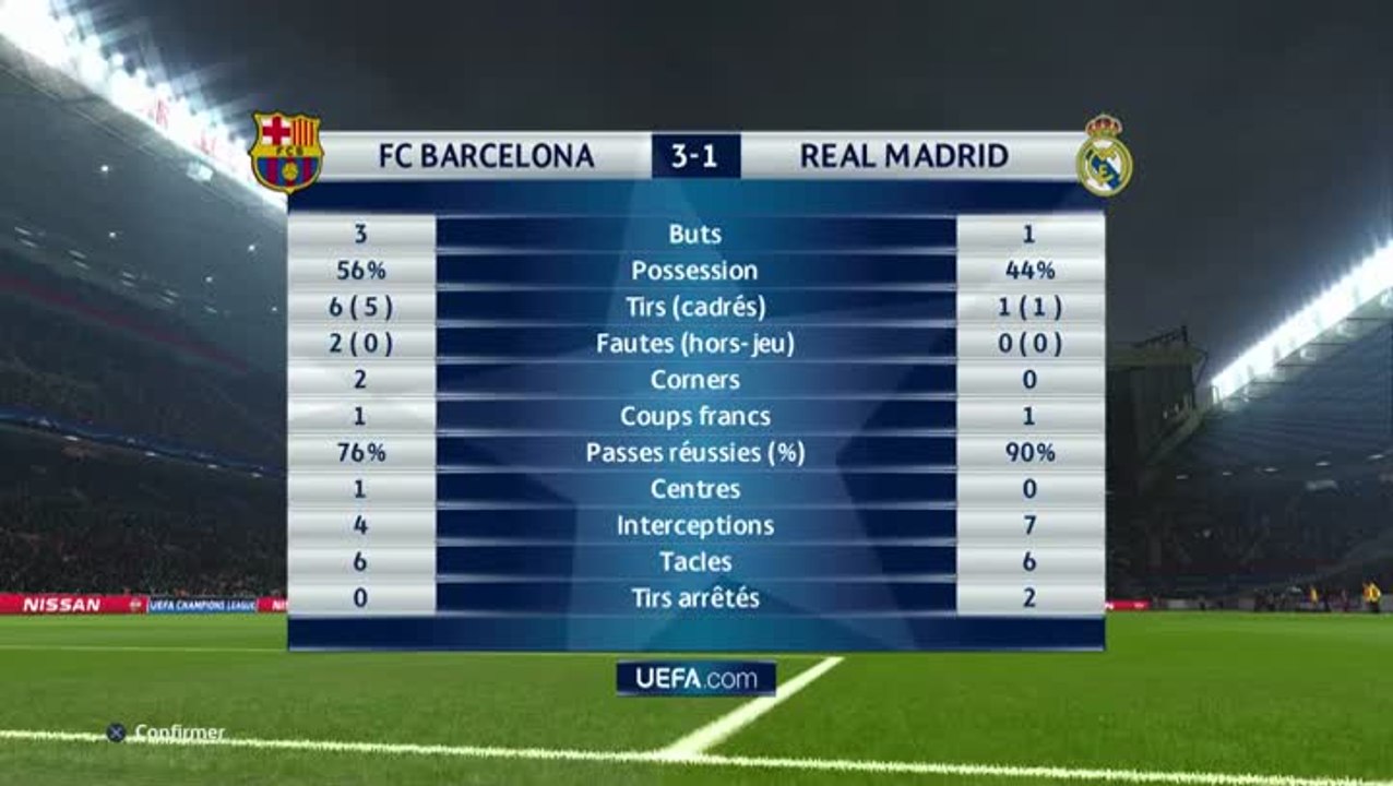 PES 2016 : FC Barcelone – Real Madrid : 2ème mi-temps