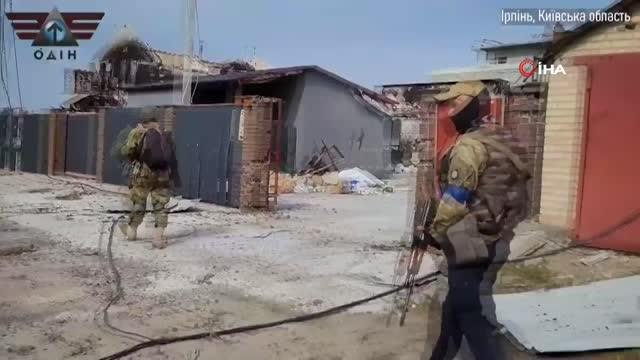 Rus ordusundan temizlenen Irpin'de savaşın izleri görüntülendi