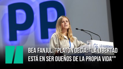 Bea Fanjul: "Platón decía: "La libertad está en ser dueños de la propia vida""