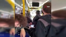 Otobüsü durdurup yolcuyla tartıştı, söyledikleri diğer yolcuları güldürdü