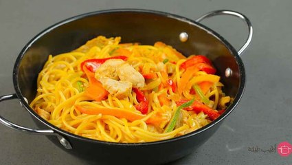 معكرونة بالخضار على الطريقة الصينية