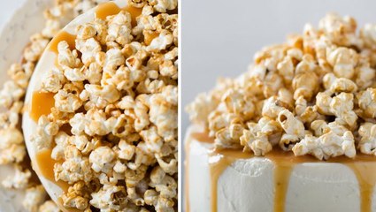 كيكة البوب كورن بالكراميل