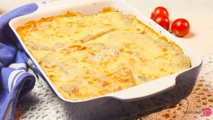 مسقعة الباذنجان باللحمه المفرومه