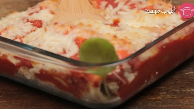 صينية التوست باللحم المفروم