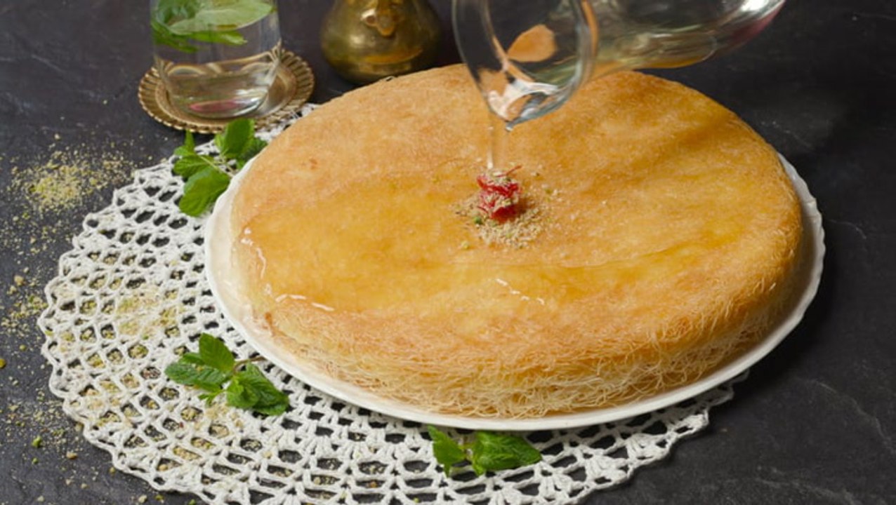 طريقة عمل كنافة بالمهلبية بالصور