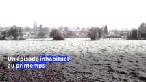 Une partie de la France touchée par une inhabituelle neige de printemps