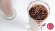 طريقة عمل ميلك شيك بالشوكولاته والموز بالصور