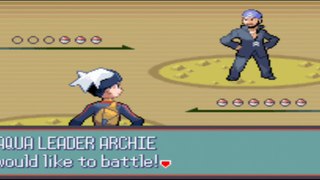 Pokemon Sapphire - Team Aqua Boss 2nd Battle: Archie