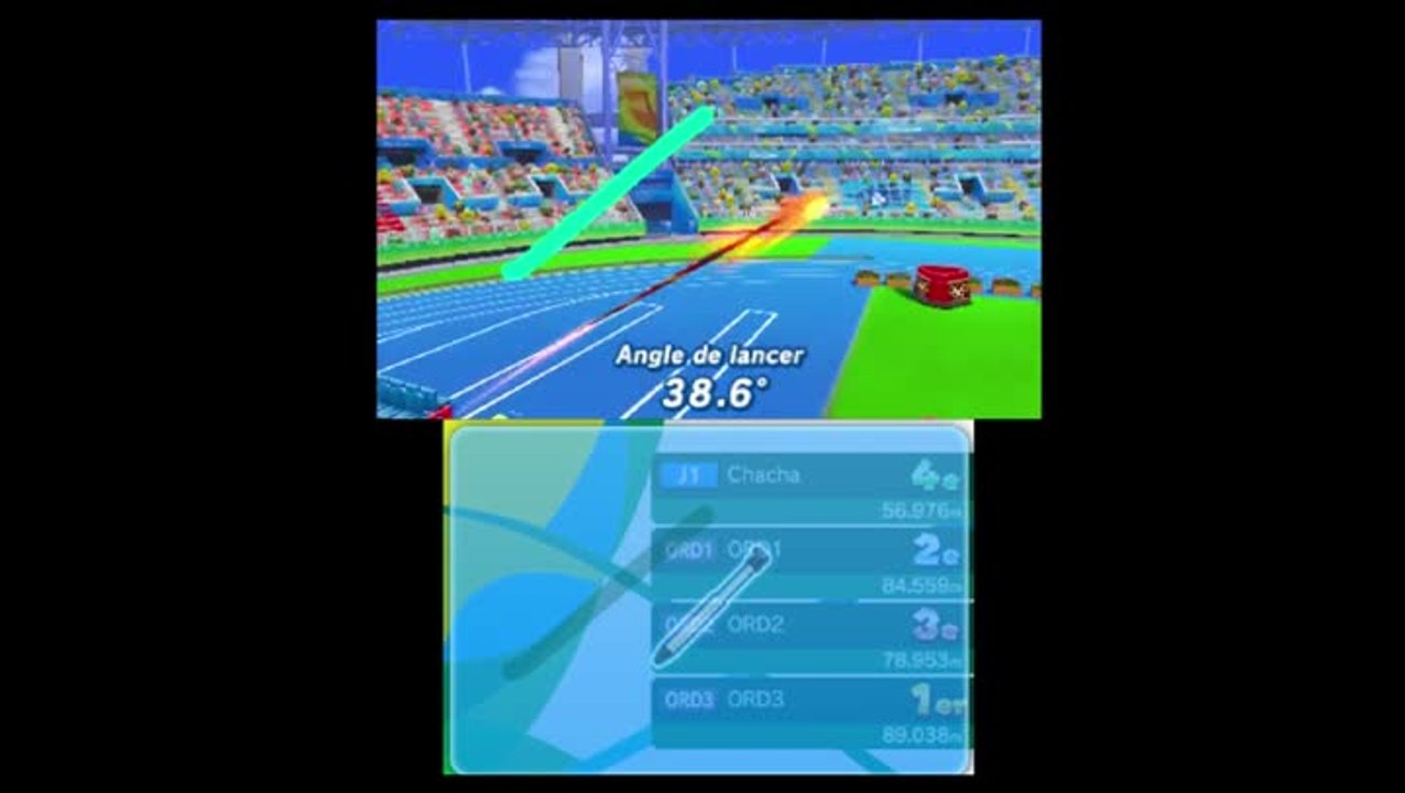 Mario et Sonic aux Jeux Olympiques de Rio 2016, le javelot