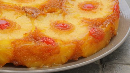 طريقة عمل كيك الاناناس المقلوب