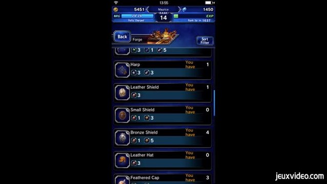 Final Fantasy Brave Exvius : équipement