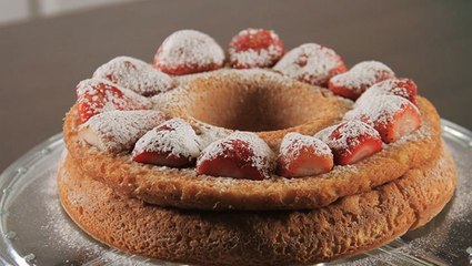 كيكة اسفنجية بنكهة الفانيليا