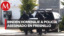 Despiden con honores a policías asesinados en Fresnillo, Zacatecas