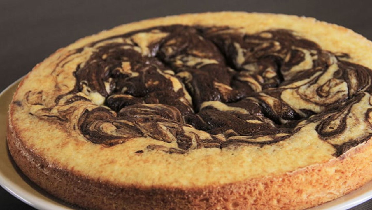 طريقة عمل كيك رخامي بالصور