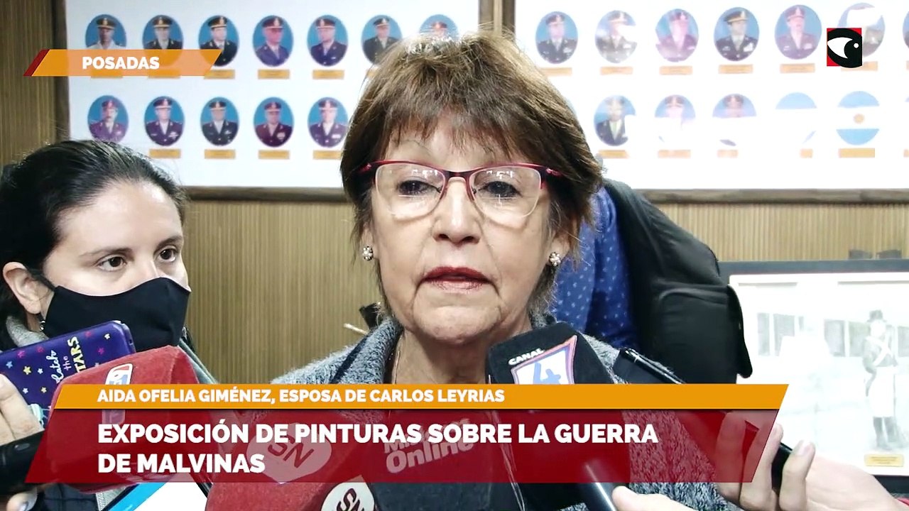 Exposición de pinturas sobre la Guerra de Malvinas