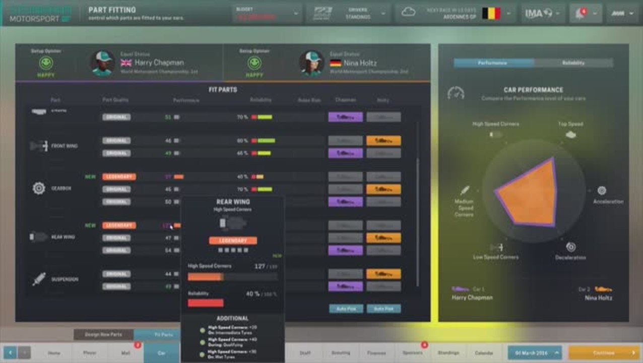 Motorsport Manager : les développeurs nous présente le garage