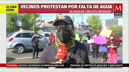 Vecinos protestan por falta de agua en CdMx