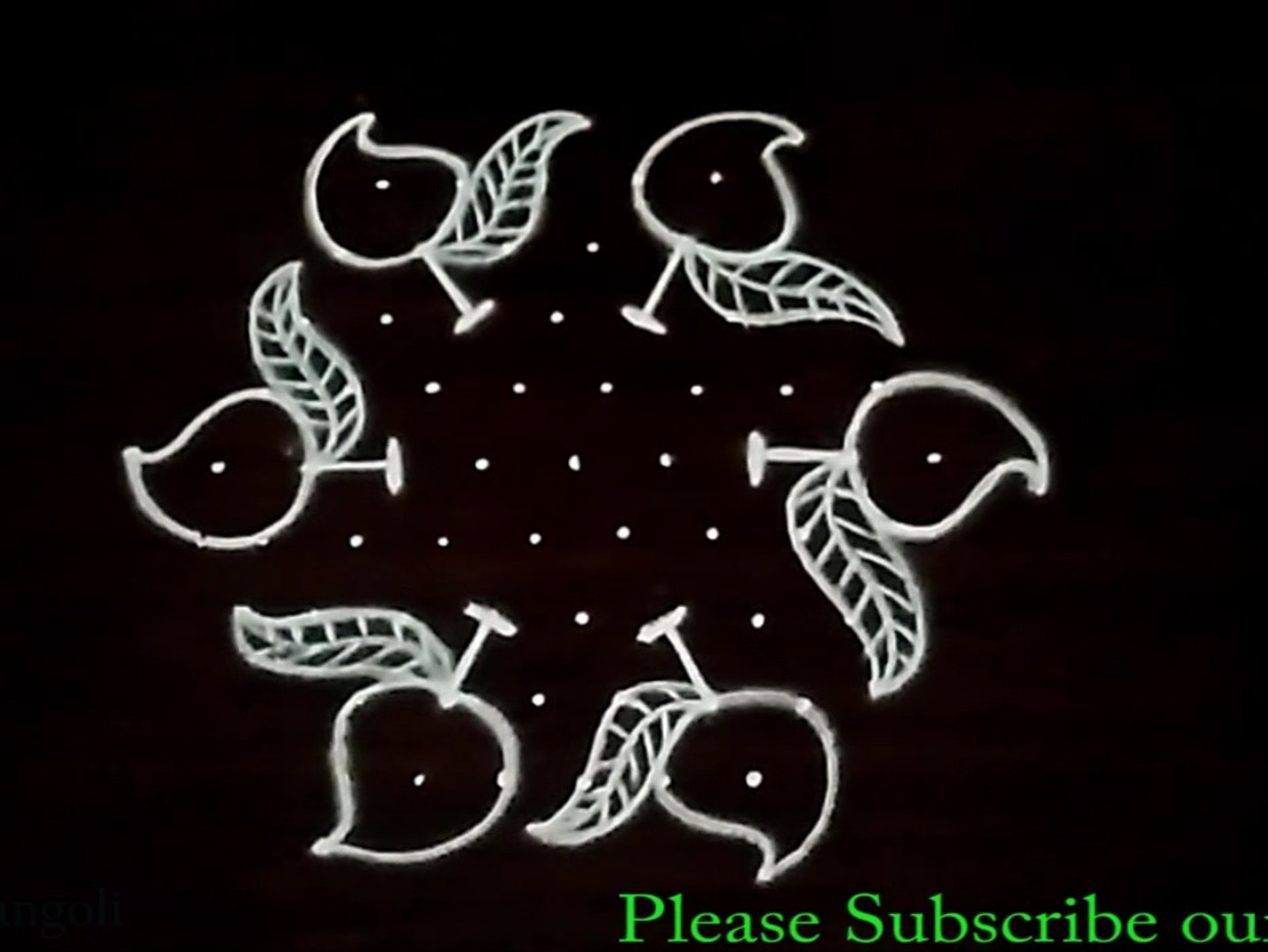 ugadi rangoli design with 9 dots - ఉగాది ముగ్గులు -Telugu new year rangoli  - Gudi padwa rangoli designs - video Dailymotion