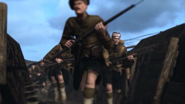 Les écossais débarquent dans les tranchées de Verdun