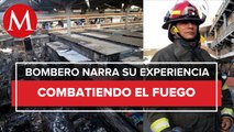 Jorge Ramírez se retira como bombero en incendio del mercado San Juan de Dios