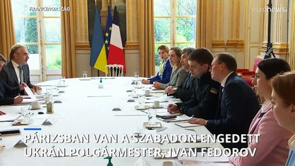 A francia elnökkel találkozott az orosz fogságból kiszabadult ukrán városvezető