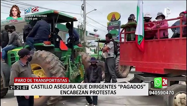 Pedro Castillo sobre paro de transportistas: “Pondremos orden en las próximas horas”