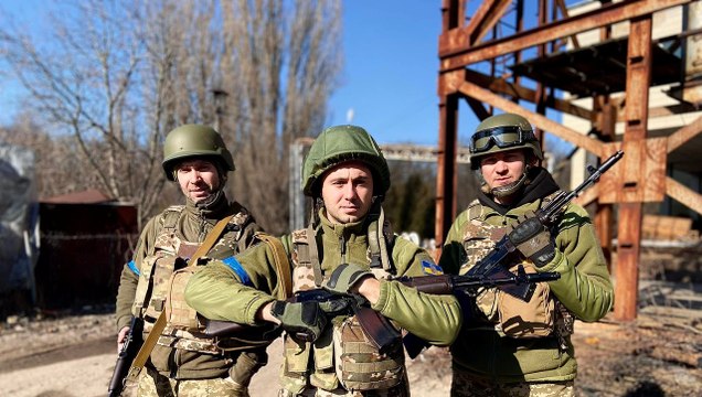 Ukranian rock band who downed their instruments to fight film from reclaimed Irpin